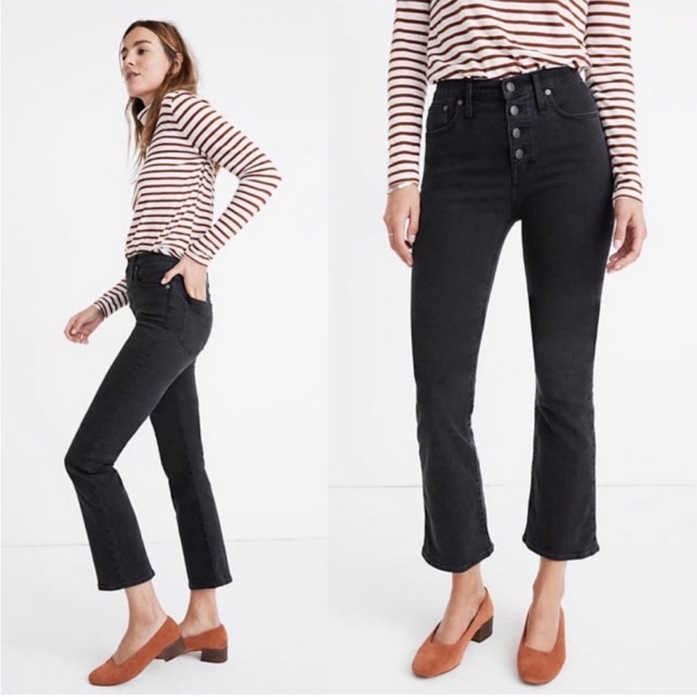 MADEWELL Petite Cali Demi-Boot Jeans Bellspring Wash Button-Front Edition Petite